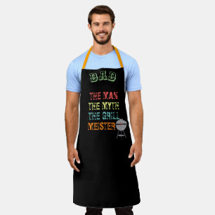パーソナライズされたカスタムBlack Chef #FATHERSDAYGift エプロン