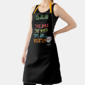 パーソナライズされたカスタムBlack Chef #FATHERSDAYGift エプロン (インサイチュ)