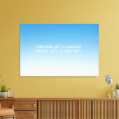 パーソナライズされたカスタムBlue Artwork写真の追加文字 キャンバスプリント (インサイチュ (リビング))