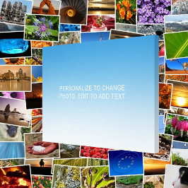 パーソナライズされたカスタムBlue Artwork写真の追加文字 キャンバスプリント