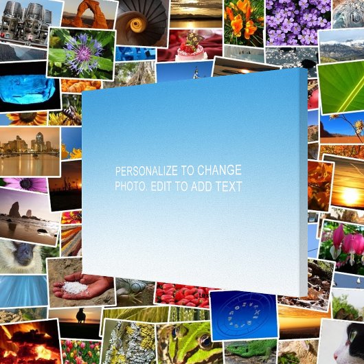 パーソナライズされたカスタムBlue Artwork写真の追加文字 キャンバスプリント