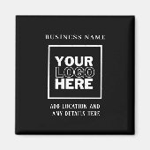 パーソナライズされたカスタムBusiness Logo白黒 マグネット (正面)