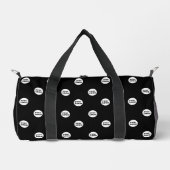 パーソナライズされたカスタムBusiness Logo Black Small ダッフルバッグ (正面)