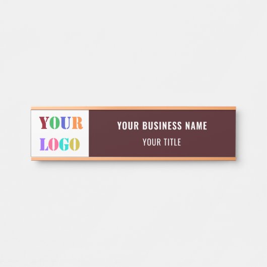 パーソナライズされたカスタムBusiness Logo Name Door Sign サインプレート (正面)