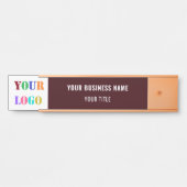 パーソナライズされたカスタムBusiness Logo Name Door Sign サインプレート (正面)