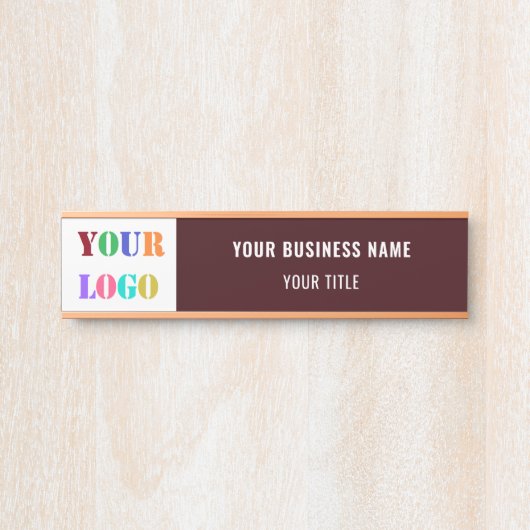 パーソナライズされたカスタムBusiness Logo Name Door Sign サインプレート (正面)