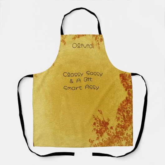 パーソナライズされたカスタムClassy Sassy A Bit 頭が切れる Assy エプロン (正面)
