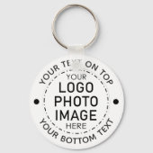 パーソナライズされたカスタムColor 1-2フォトロゴ画像 キーホルダー (正面)