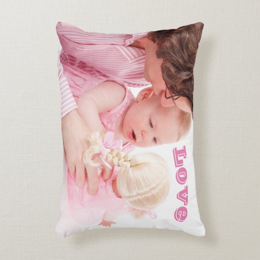 パーソナライズされたカスタムFamily Photo Accent Pillow アクセントクッション (正面(垂直))