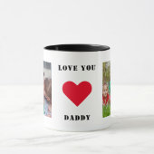 パーソナライズされたカスタムFamily Photo Love You Daddy マグカップ (中央)