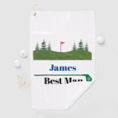 パーソナライズされたカスタムGroomsmen結婚の ゴルフタオル (インサイチュ)