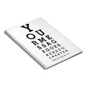 パーソナライズされたカスタムMessage Optician Chartおもしろい ノートブック (右側)