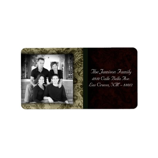 パーソナライズされたカスタムPhoto Christmas Mailing Label ラベル (正面)