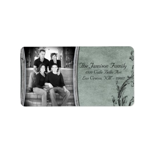 パーソナライズされたカスタムPhoto Christmas Mailing Label ラベル (正面)