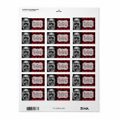 パーソナライズされたカスタムPhoto Christmas Mailing Label ラベル (フルシート)