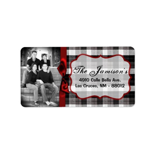 パーソナライズされたカスタムPhoto Christmas Mailing Label ラベル (正面)