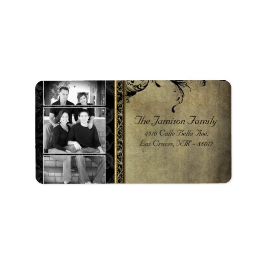 パーソナライズされたカスタムPhoto Christmas Mailing Label ラベル (正面)