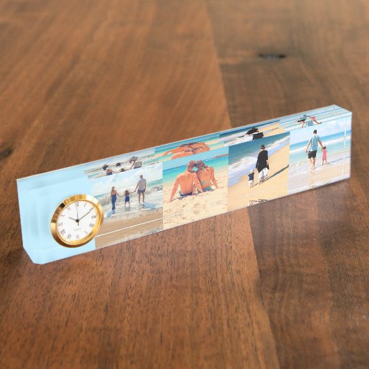 パーソナライズされたカスタムPhoto Collage Deskプレート デスクネームプレート (側面)