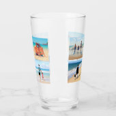 パーソナライズされたカスタムPhoto Collage Glass タンブラーグラス (左)