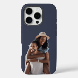 パーソナライズされたカスタムPhoto Navy Tough iPhone 16 Proケース