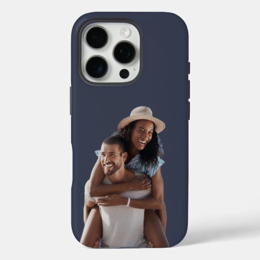 パーソナライズされたカスタムPhoto Navy Tough Case-Mate iPhoneケース (裏面)
