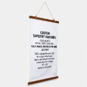 パーソナライズされたカスタムTAPESTRYハンガー26"x36" (x2) 吊り下げ型タペストリー (傾斜あり)