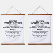 パーソナライズされたカスタムTAPESTRYハンガー26"x36" (x2) 吊り下げ型タペストリー (ダブル)