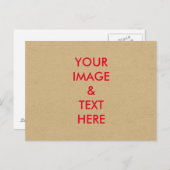 パーソナライズされたカスタムYour Own写真はがき ポストカード (正面/裏面)