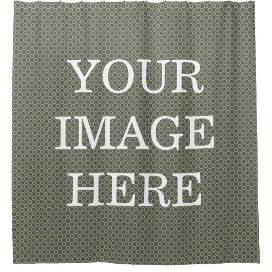 パーソナライズされたカスタムYour Own写真&文字シャワーC シャワーカーテン (正面)