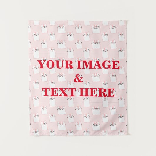 パーソナライズされたカスタムYour Own写真&文字タペストリー タペストリー (正面)