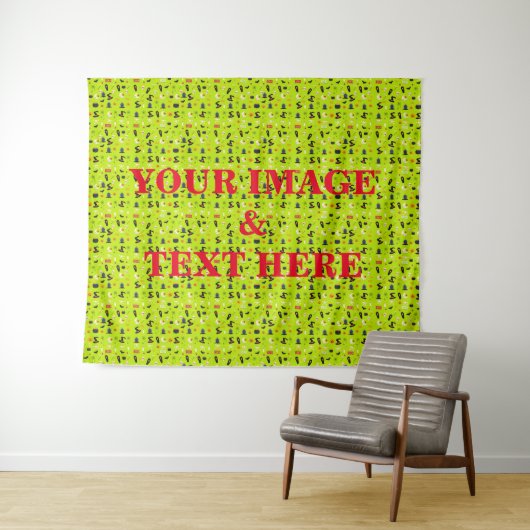 パーソナライズされたカスタムYour Own写真&文字タペストリー タペストリー
