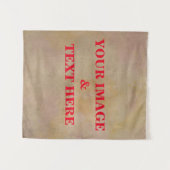 パーソナライズされたカスタムYour Own写真&文字タペストリー タペストリー (正面(横))