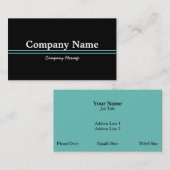 パーソナライズされたカスタムYour Own Black & Green 名刺 (正面/裏面)