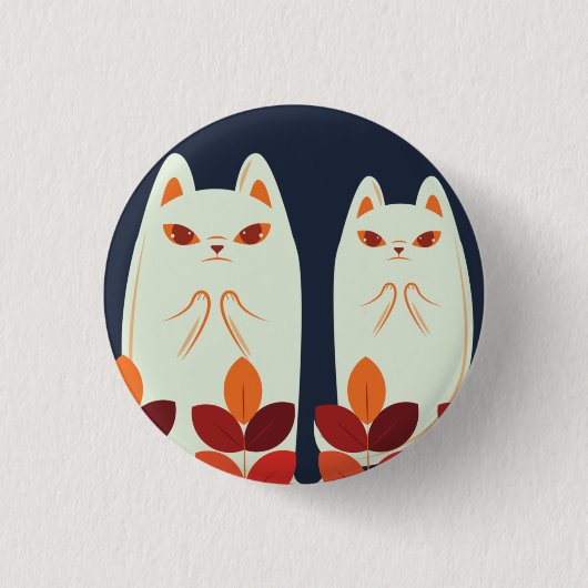 パーソナライズされたカスタムYour Own Halloweenフォト文字 缶バッジ (正面)