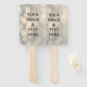 パーソナライズされたカスタムYour Own Photo & 文字Hand Fa ハンドファン (正面&裏面)