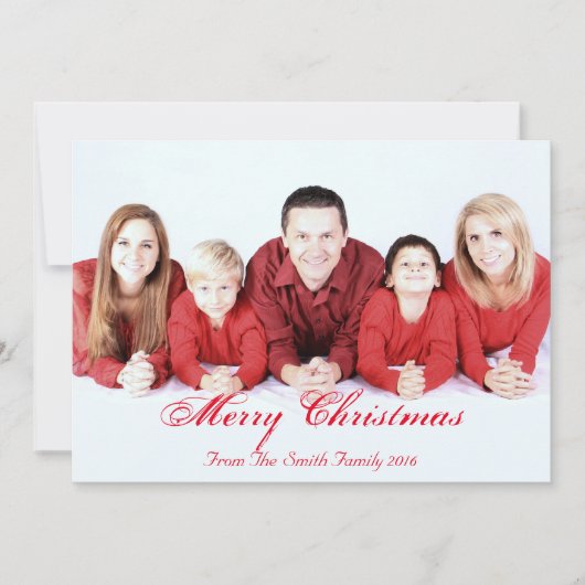パーソナライズされたカスタムYour Own Photo Christmas シーズンカード (正面)