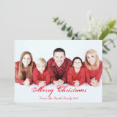 パーソナライズされたカスタムYour Own Photo Christmas シーズンカード (スタンド正面)