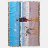 パーソナライズされたカスタムYour Pet Photoブランケット スローブランケット (正面縦)