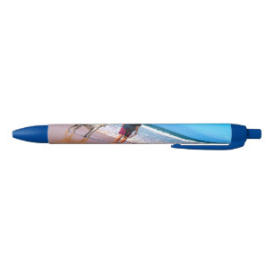 パーソナライズされたカスタムYour Pet Photo Pen 青ボールペン