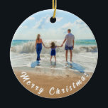 パーソナライズされたカスタムYour Photo Christmas Ornament セラミックオーナメント<br><div class="desc">写真カスタムクリスマスオーナメント – 家族と自分のデザイン – メリークリスマス – 家族/友達または個人的なクリスマス装飾ギフト – あなたの写真を追加/または文字 – サイズ変更して移動または削除し、カスタマイズのツールと文字/要素を追加!選択/追加お気に入りのフォント/文字色!このデザインは1000以上のZazzle製品に転送できる。Good Luck - Be Happy :)</div>