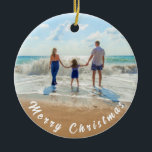 パーソナライズされたカスタムYour Photo Christmas Ornament セラミックオーナメント<br><div class="desc">写真カスタムクリスマスオーナメント – 家族と自分のデザイン – メリークリスマス – 家族/友達または個人的なクリスマス装飾ギフト – あなたの写真を追加/または文字 – サイズ変更して移動または削除し、カスタマイズのツールと文字/要素を追加!選択/追加お気に入りのフォント/文字色!このデザインは1000以上のZazzle製品に転送できる。Good Luck - Be Happy :)</div>