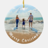 パーソナライズされたカスタムYour Photo Christmas Ornament セラミックオーナメント (裏面)