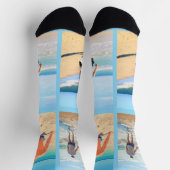 パーソナライズされたカスタムYour Photo Collage Socks ソックス (上部)