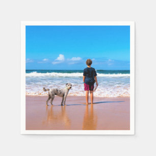 パーソナライズされたカスタムYour Photo Napkins スタンダードカクテルナプキン