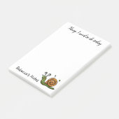 パーソナライズされたカタツムリ ポストイット (アングル)