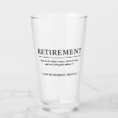 パーソナライズされたカッコいいカスタムRetirement Beer タンブラーグラス (正面)