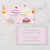 「パーソナライズされたカップケーキ」名刺(アメリカ) 名刺 (正面/裏面)