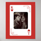 パーソナライズされたカップルウェスタン遊ズのカードギフト ポスター (正面)