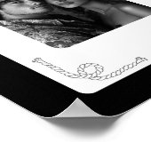 パーソナライズされたカップルウェスタン遊ズカードブラック ポスター (角)