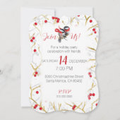 パーソナライズされたカップルクリスマスホリデーパーティー 招待状 (裏面)